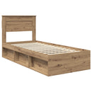 Sengestel med hovedgærde Artisan eg 75 x 190 cm Massiv fyrretræ
