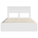 Sengestel med skuffe Hvid 160 x 200 cm Ingeniørtræ