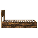 Sengestel med skuffe Røget eg 135 x 190 cm Ingeniørtræ