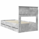 Sengestel med skuffe Beton Grå 90 x 190 cm Ingeniørtræ