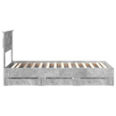 Sengestel med skuffe Beton Grå 90 x 200 cm Ingeniørtræ