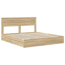 Opbevaringsseng Sonoma eg 180 x 200 cm Konstrueret træ