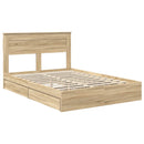 Opbevaringsseng Sonoma eg 160 x 200 cm Konstrueret træ