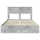 Opbevaringsseng Beton Grå 150 x 200 cm Konstrueret træ