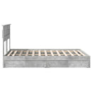 Opbevaringsseng Beton Grå 150 x 200 cm Konstrueret træ