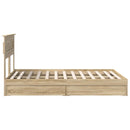 Opbevaringsseng Sonoma eg 140 x 200 cm Konstrueret træ