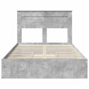 Opbevaringsseng Beton Grå 135 x 190 cm Konstrueret træ