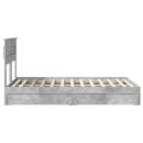 Opbevaringsseng Beton Grå 135 x 190 cm Konstrueret træ
