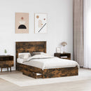 Opbevaringsseng Røget eg 135 x 190 cm Konstrueret træ
