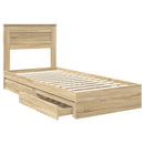Opbevaringsseng Sonoma eg 100 x 200 cm Konstrueret træ