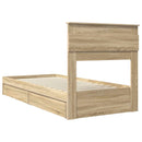 Opbevaringsseng Sonoma eg 100 x 200 cm Konstrueret træ
