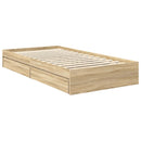 Opbevaringsseng Sonoma eg 90 x 190 cm Konstrueret træ