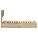 Opbevaringsseng Sonoma eg 90 x 190 cm Konstrueret træ