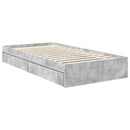 Opbevaringsseng Beton Grå 90 x 190 cm Konstrueret træ