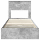 Opbevaringsseng Beton Grå 75 x 190 cm Konstrueret træ