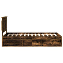 Sengestel med hovedgærde Røget eg 100 x 200 cm Massiv fyrretræ
