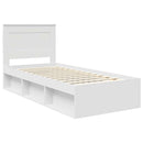 Sengestel med hovedgærde Hvid 75 x 190 cm Massiv fyrretræ
