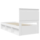 Sengestel med hovedgærde Hvid 75 x 190 cm Massiv fyrretræ