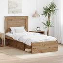 Sengestel med hovedgærde Artisan eg 75 x 190 cm Massiv fyrretræ