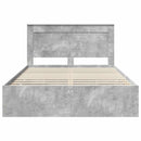 Sengestel med skuffe Beton Grå 140 x 190 cm Ingeniørtræ