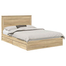 Opbevaringsseng Sonoma eg 140 x 200 cm Konstrueret træ