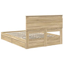 Opbevaringsseng Sonoma eg 140 x 200 cm Konstrueret træ