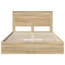 Opbevaringsseng Sonoma eg 140 x 200 cm Konstrueret træ