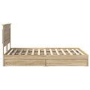 Opbevaringsseng Sonoma eg 140 x 200 cm Konstrueret træ