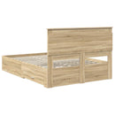 Sengestel med skuffe Sonoma eg 140 x 190 cm Konstrueret træ