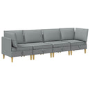 Modulsofa sæt med opbevaring 4 pcs Lysegrå Stof
