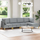 Modulsofa sæt med opbevaring 5 pcs Lysegrå Stof