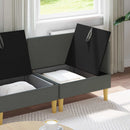 Modulsofa sæt med opbevaring 3 pcs Mørkegrå Stof