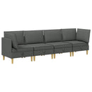 Modulsofa sæt med opbevaring 4 pcs Mørkegrå Stof