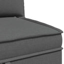 Modulsofa sæt med opbevaring 4 pcs Mørkegrå Stof
