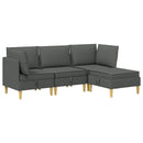 Modulsofa sæt med opbevaring 4 pcs Mørkegrå Stof