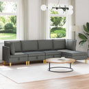 Modulsofa sæt med opbevaring 5 pcs Mørkegrå Stof