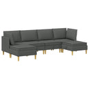 Modulsofa sæt med opbevaring 6 pcs Mørkegrå Stof