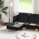 Modulsofa sæt med opbevaring 5 pcs Sort Stof
