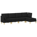 Modulsofa sæt med opbevaring 5 pcs Sort Stof