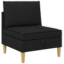 Modulsofa sæt med opbevaring 6 pcs Sort Stof