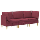 Modulsofa sæt med opbevaring 3 pcs Vinrød Stof