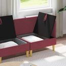 Modulsofa sæt med opbevaring 4 pcs Vinrød Stof