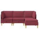 Modulsofa sæt med opbevaring 4 pcs Vinrød Stof