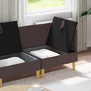 Modulsofa sæt med opbevaring 3 pcs Mørk Brun Stof