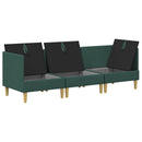 Modulsofa sæt med opbevaring 3 pcs Mørkegrøn Stof