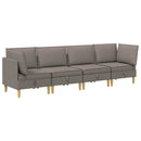 Modulsofa sæt med opbevaring 4 pcs Gråbrun Stof
