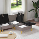 Modulsofa sæt med opbevaring 4 pcs Gråbrun Stof