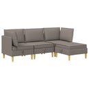 Modulsofa sæt med opbevaring 4 pcs Gråbrun Stof