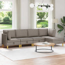 Modulsofa sæt med opbevaring 5 pcs Gråbrun Stof