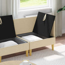 Modulsofa sæt med opbevaring 4 pcs Cremefarvet Stof